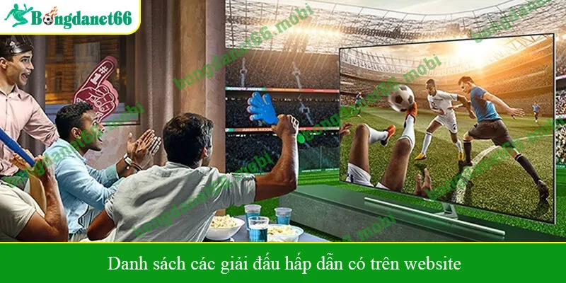 Danh sách các giải đấu hấp dẫn có trên website