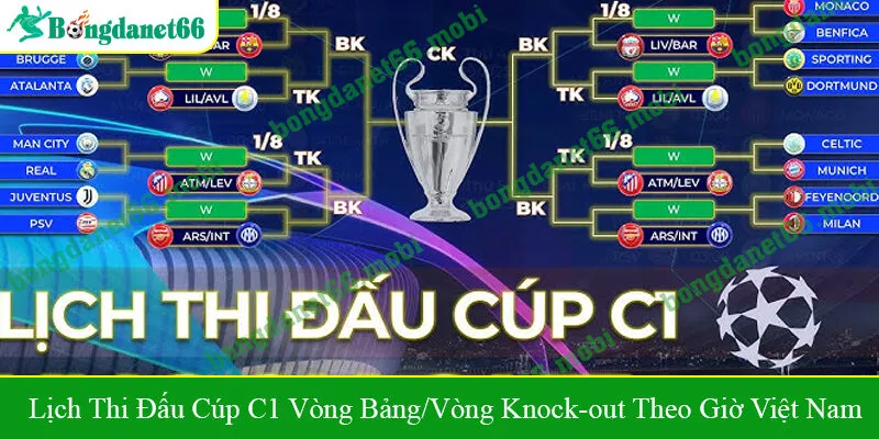 Lịch thi đấu Cúp C1 vòng bảng/vòng knock-out